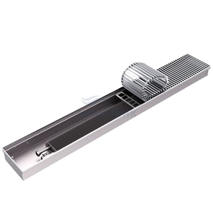 Конвектор внутрипольный ROMMER RCN 80.200 Решётка роликовая, анодированный алюминий