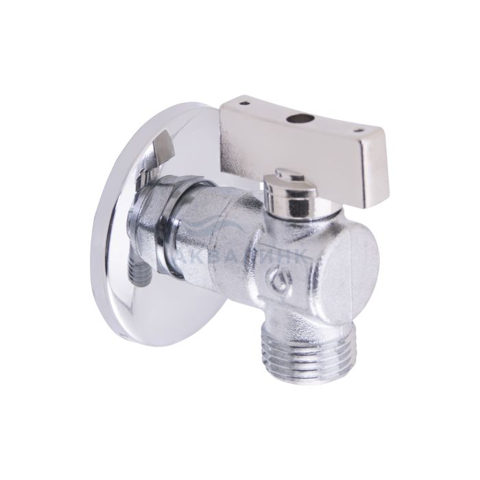 Кран шаровой Gappo угловой, для сантех. приборов 1/2"x1/2", хром (G244.0404)