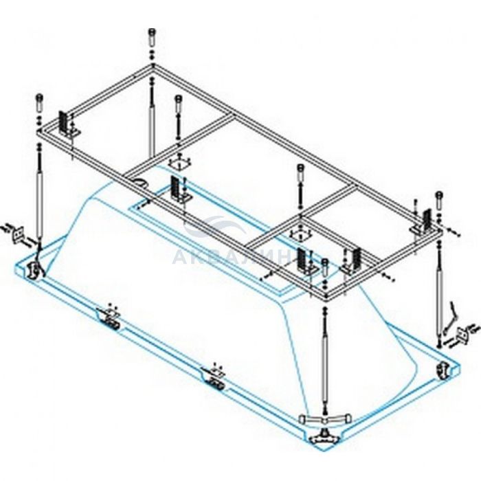 Каркас для ванны CEZARES METAURO-Central-MF 180x80