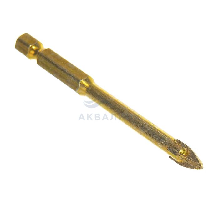 Сверло по кафелю и стеклу Fit, 4 режущие кромки, титановое покрытие