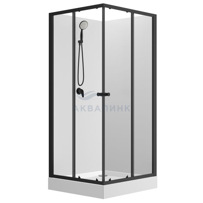 Кабина душевая Loranto Neo CS-21801 100х100 без крыши, низкий поддон, белые стенки