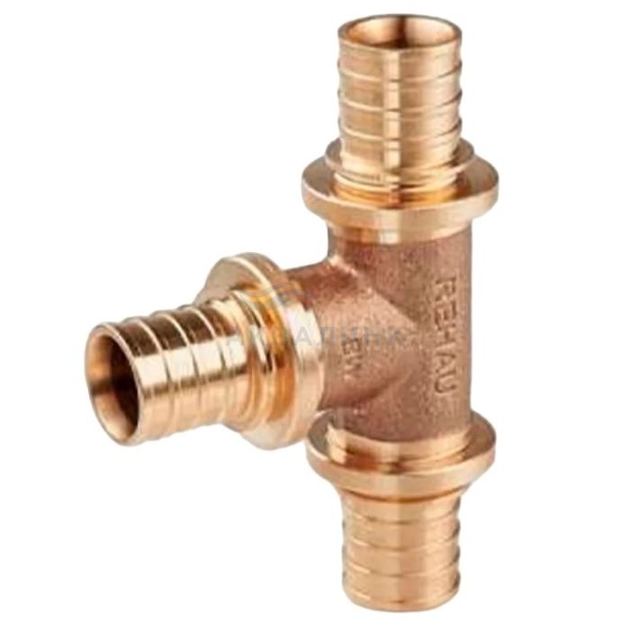 Тройник Рехау надвижной (латунь)