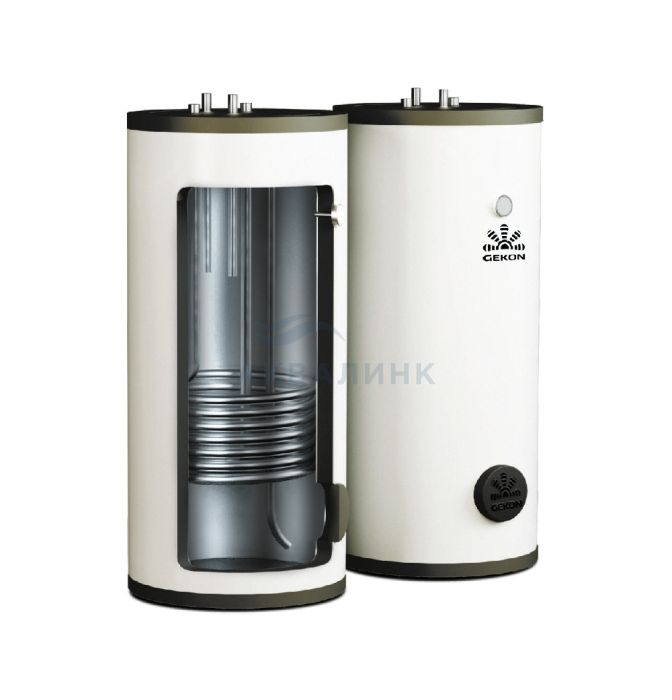 Бойлер Gekon BTC 120 л, с 1-м ТО, 28 кВт, INOX напольный GK1201TC